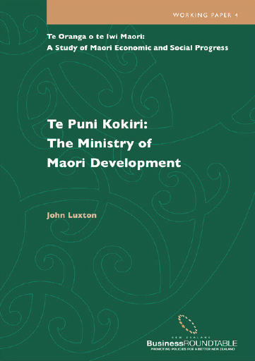 Working Paper 4 Te Puni Kokiri cover