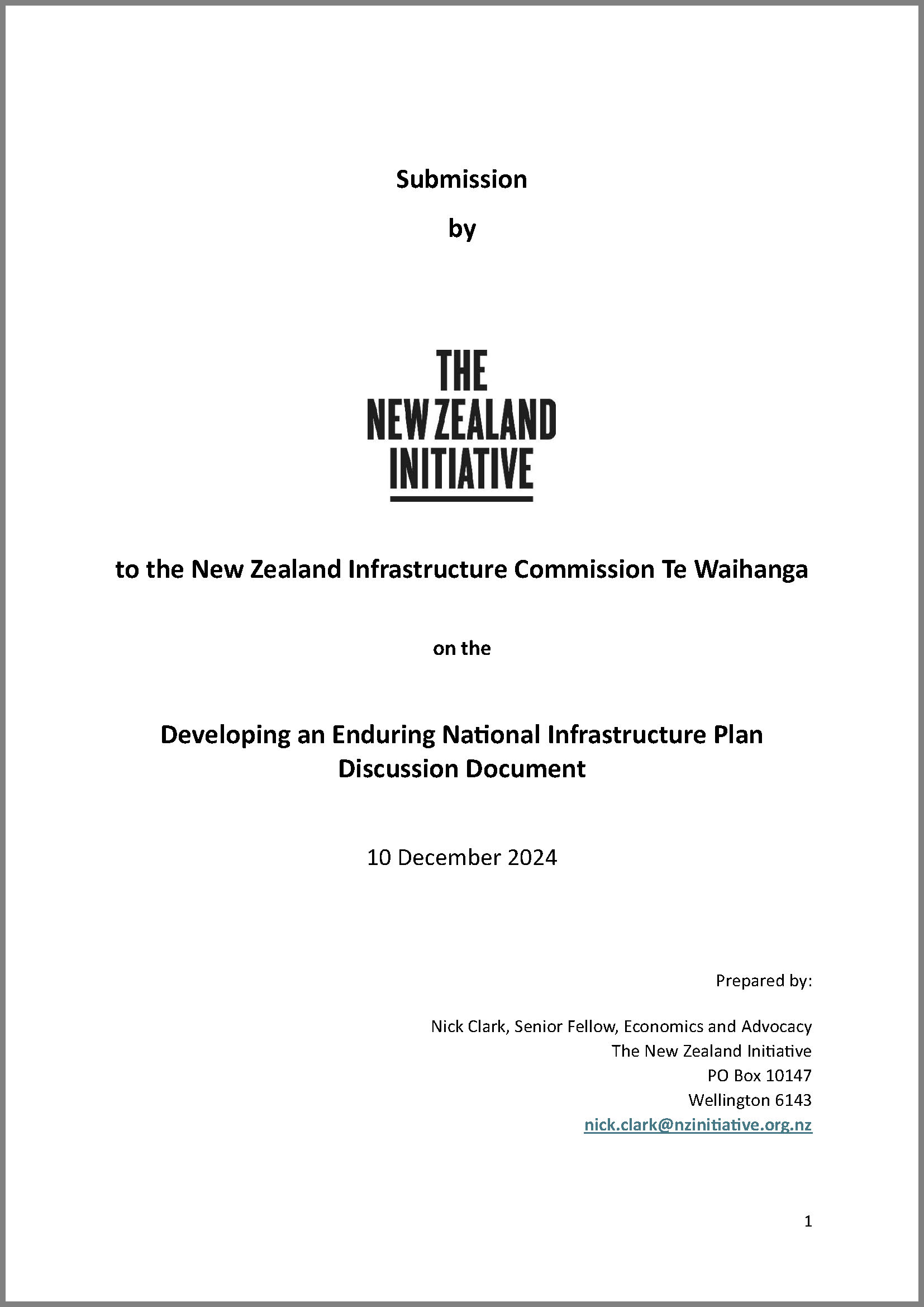 Pages from Submission to Infrastructure Commission on Developing an Enduring National Infrastructure Plan 002 with outline