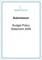 Submission 2009 Budget Policy Statement2