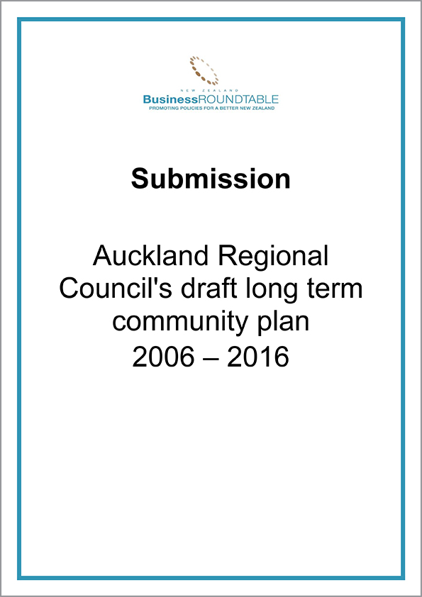 Submission Auckland Regional Councils Draft Long term Community Plan 2006 16