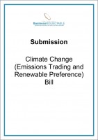 Submission Climate Change Emissions Trading and Renewable Preference Bill