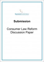 Submission Consumer Law Reform Discussion cover