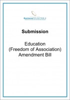 Submission Education Freedom of Association Amendment cover