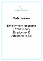 Submission Employment Relations Probationary Employment Amendment Bill