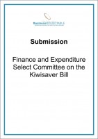 Submission Finance and Expenditure Select Committee on the Kiwisaver Bill