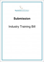 Submission Industry Training Bill