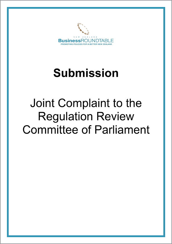 Submission Joint Complaint to Regualtions Review Committee of Parliament