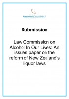 Submission Law Commission on Alcohol on our lives cover