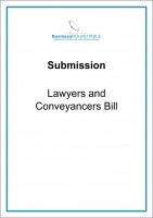 Submission Lawyers and Conveyancers Bill cover