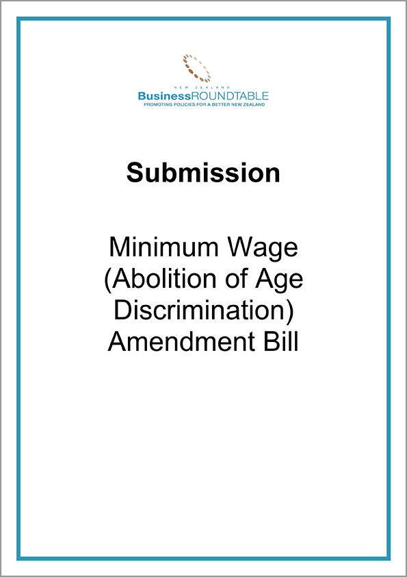 Submission Minimum Wage Abolition of Age Discrimination Amendment Bill