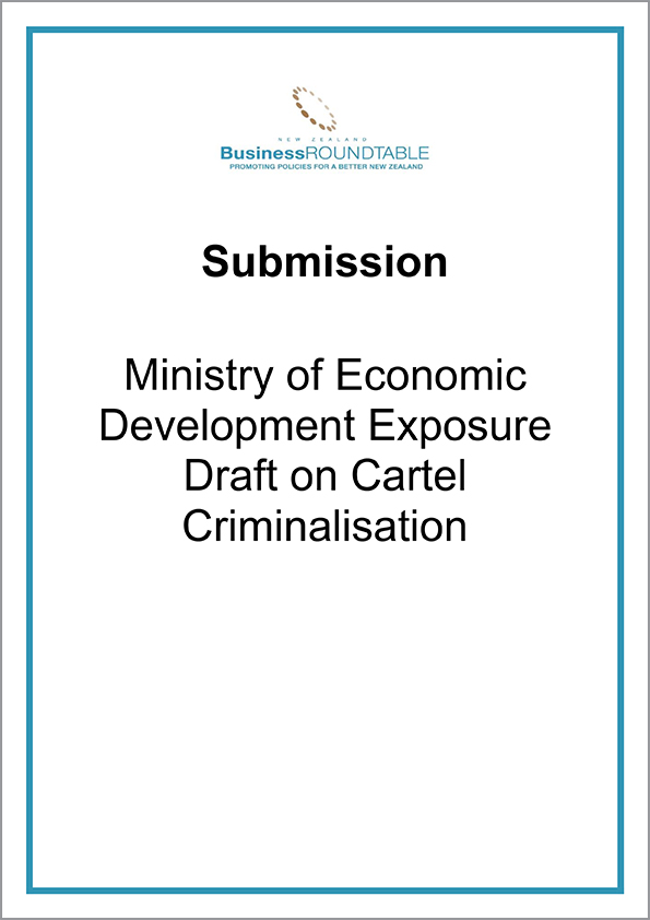 Submission Ministry of Economic Development Cartel Criminalisation cover