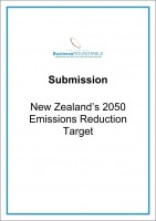 Submission New Zealands 2050 Emissions Reduction Target cover