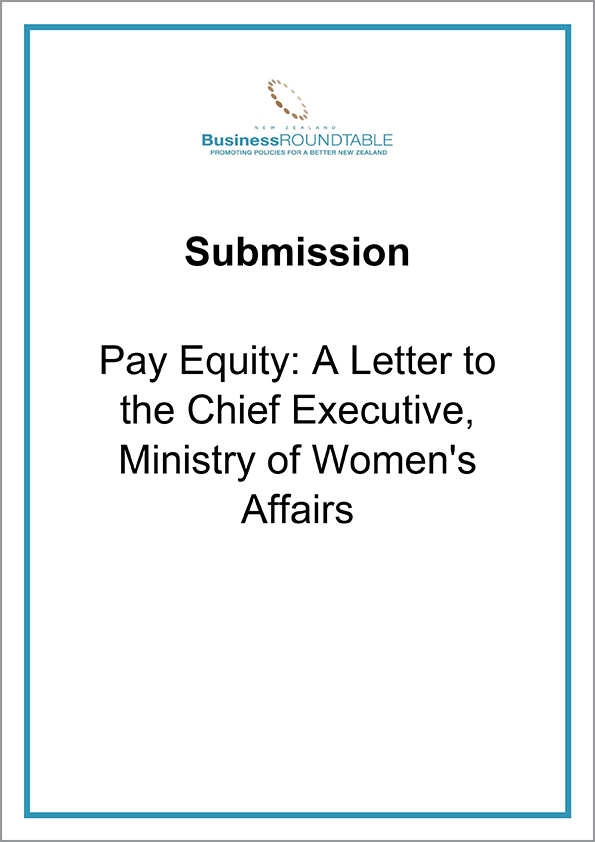 Submission Pay Equity A letter to Chief Executive Ministry of Womens Affairs