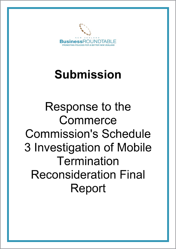 Submission Response to the Commerce Commissions Schedule 3 Investigation of Mobile Termination Reconsideration