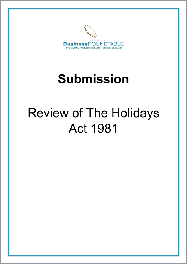 Submission Review of the Holidays Act 1981