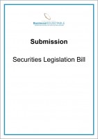 Submission Securities Legislation Bill