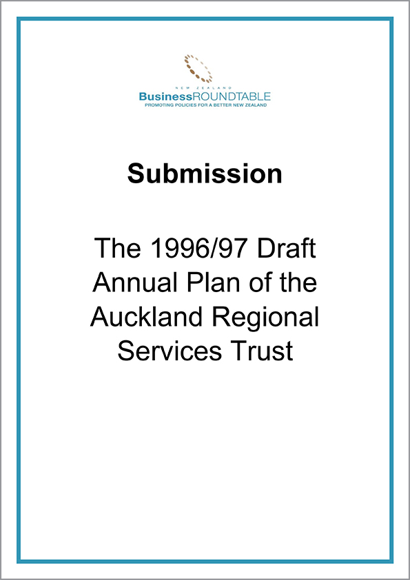 Submission The 1996 97 Draft Annual Plan of the Auckland Regional Services Trust