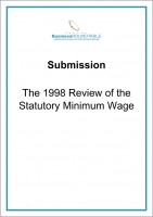 Submission The 1998 Review of the Statutory Minimum Wage