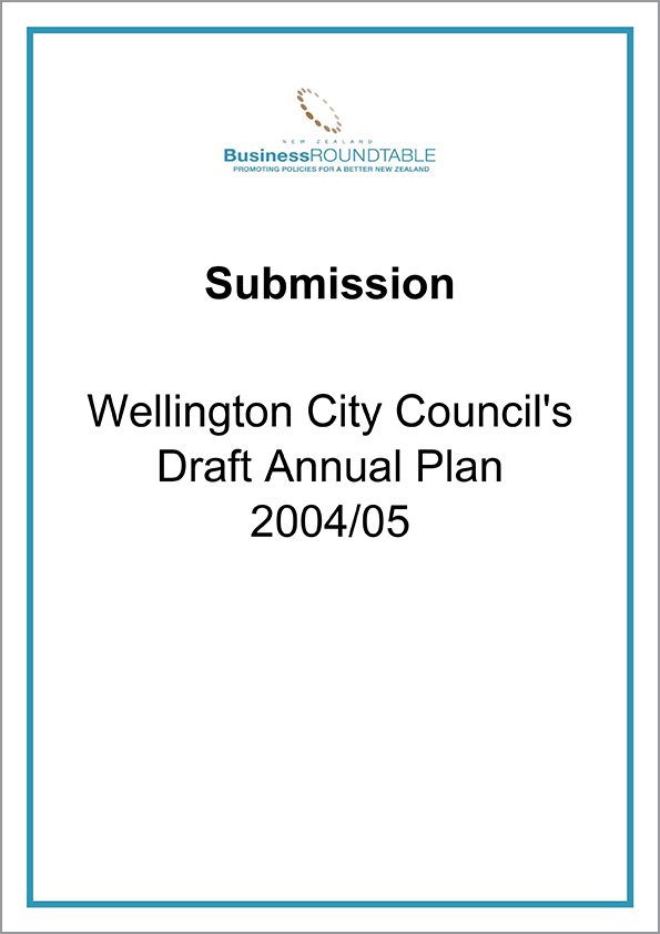 Submission Wellington City Councils Draft Annual Plan 2004 05